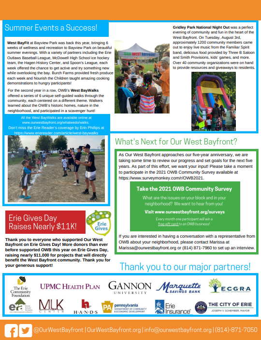 our west bayfront fall 2021 newsletter page 2